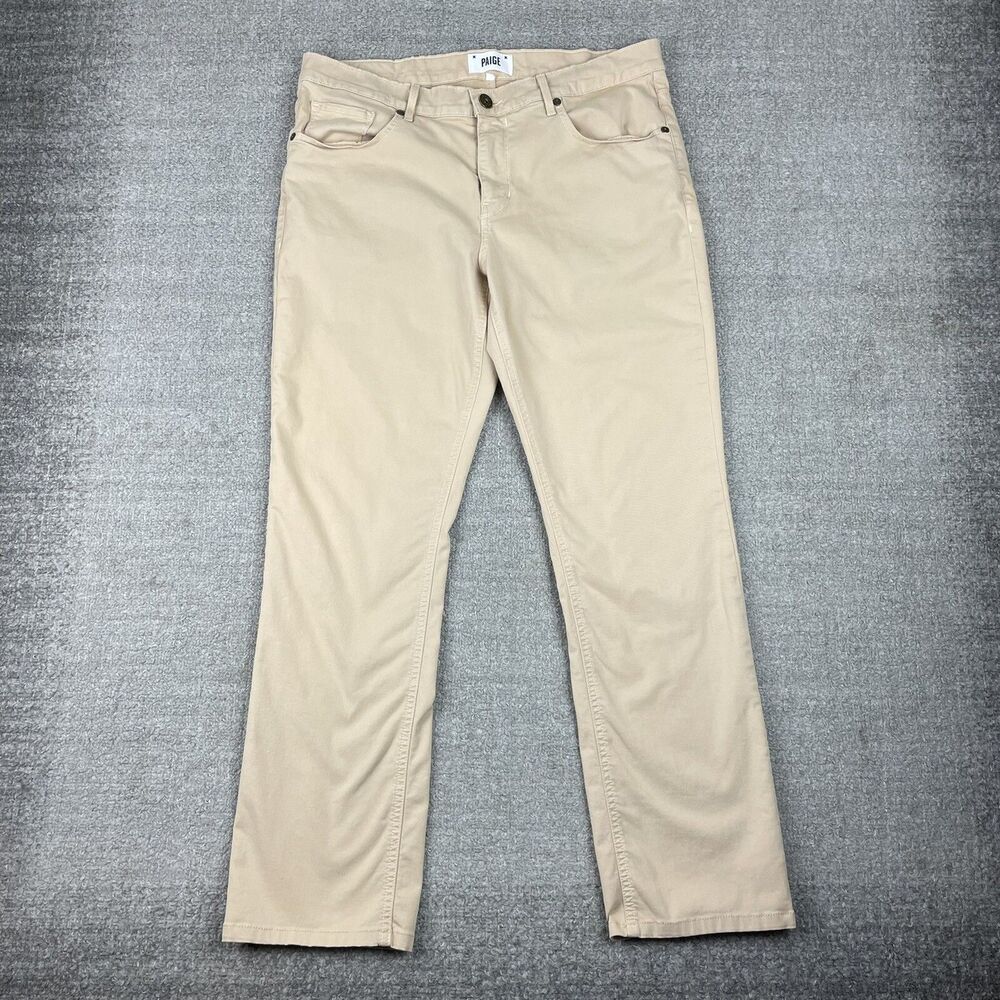 Paige Jeans Mens 34 Normandie Tan Japanese Twill Chino Straight